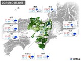 2024年04月30日の近畿地方の実況天気