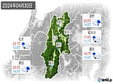 2024年04月30日の長野県の実況天気