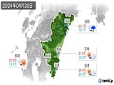 2024年04月30日の宮崎県の実況天気