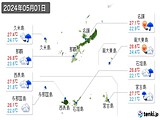 2024年05月01日の沖縄県の実況天気