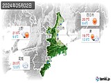 2024年05月02日の三重県の実況天気
