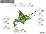 2024年05月03日の北海道地方の実況天気