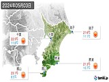 2024年05月03日の千葉県の実況天気
