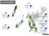 2024年05月05日の長崎県の実況天気