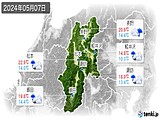 2024年05月07日の長野県の実況天気