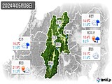 2024年05月08日の長野県の実況天気