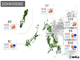 2024年05月08日の長崎県の実況天気
