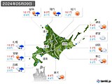 2024年05月09日の北海道地方の実況天気