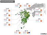 2024年05月09日の九州地方の実況天気