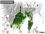 2024年05月09日の静岡県の実況天気