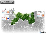 2024年05月09日の鳥取県の実況天気