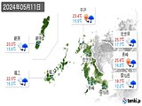 2024年05月11日の長崎県の実況天気