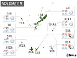 2024年05月11日の沖縄県の実況天気