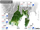 2024年05月12日の静岡県の実況天気