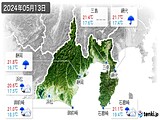 2024年05月13日の静岡県の実況天気