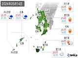 2024年05月14日の鹿児島県の実況天気