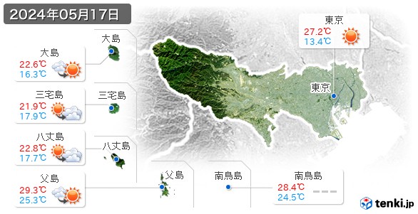 東京都(2024年05月17日の天気