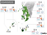 2024年05月20日の鹿児島県の実況天気