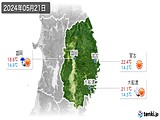 2024年05月21日の岩手県の実況天気