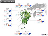 2024年05月26日の九州地方の実況天気