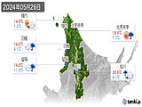 2024年05月26日の道北の実況天気