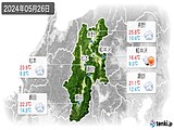 2024年05月26日の長野県の実況天気