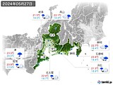 2024年05月27日の東海地方の実況天気