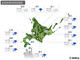 2024年05月28日の北海道地方の実況天気