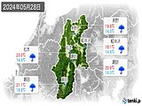 2024年05月28日の長野県の実況天気