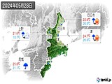2024年05月28日の三重県の実況天気
