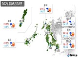 2024年05月28日の長崎県の実況天気