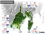 2024年05月30日の静岡県の実況天気