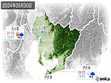 2024年05月30日の愛知県の実況天気