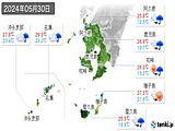 2024年05月30日の鹿児島県の実況天気