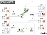 2024年05月30日の沖縄県の実況天気