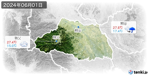 埼玉県(2024年06月01日の天気