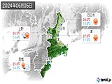 2024年06月05日の三重県の実況天気