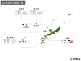 2024年06月07日の沖縄地方の実況天気