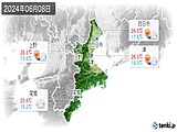 2024年06月08日の三重県の実況天気