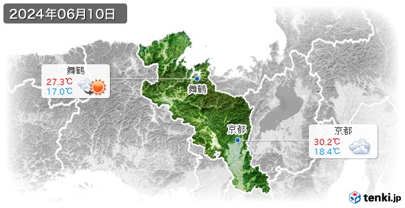 京都府(2024年06月10日の天気