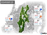 2024年06月12日の長野県の実況天気