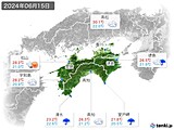 2024年06月15日の四国地方の実況天気