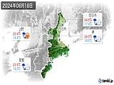 2024年06月18日の三重県の実況天気