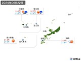 2024年06月22日の沖縄地方の実況天気