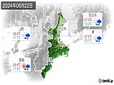 2024年06月22日の三重県の実況天気