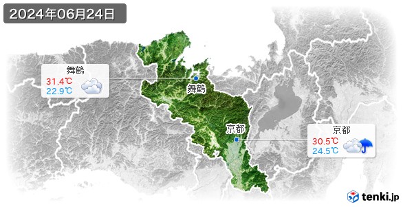 京都府(2024年06月24日の天気