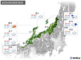 2024年06月26日の北陸地方の実況天気