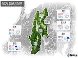 2024年06月26日の長野県の実況天気