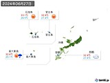 2024年06月27日の沖縄地方の実況天気
