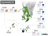 2024年06月27日の鹿児島県の実況天気